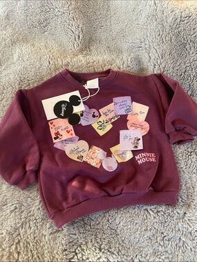 Zara Kids Disney Minnie Mouse Lift A Flap Baby sweater Sz 18M NEW